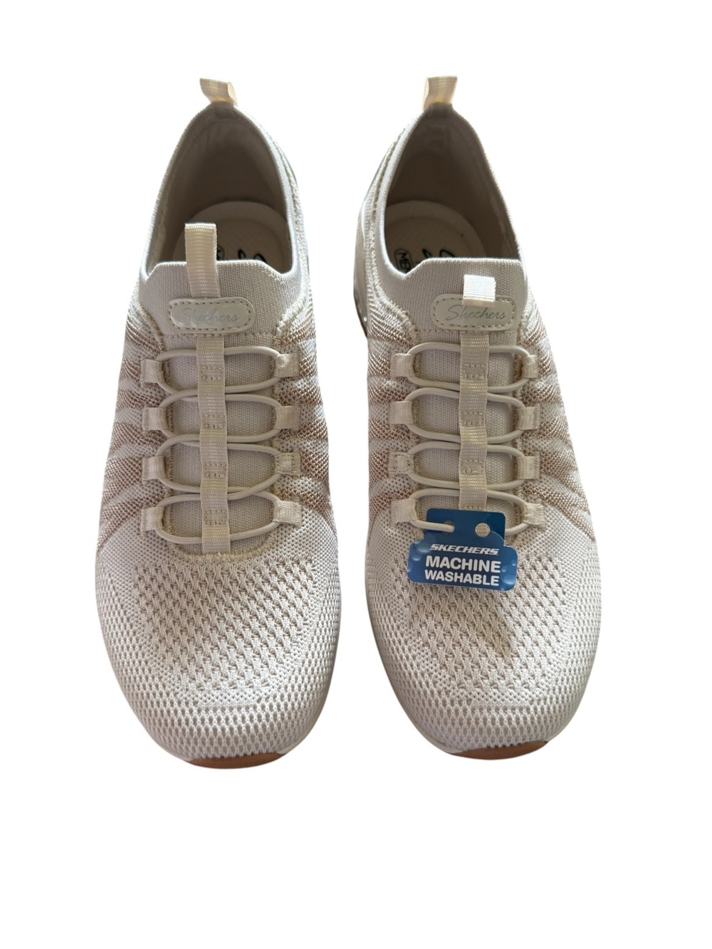 Skechers Women’s NIB Active Air Slip-On Knit Sneakers, size 9 Off White